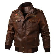 Men Faux Leather Motorcycle Jacket - Street Rider Apparel