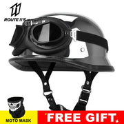 Motorcycle Leather Helmet - Street Rider Apparel
