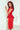 Numoco 192-11 Elegant midi dress with frill - red - Street Rider Apparel