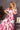 Numoco 194-2 Long dress with frill - big pink flowers - Street Rider Apparel