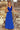 Numoco 211-3 LEA long dress with lace neckline - royal blue - Street Rider Apparel