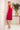 Numoco 308-2 KARINE - trapezoidal dress with asymmetrical pleat - red - Street Rider Apparel