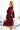 Numoco 339-3 BINDY Feminine dress with a neckline - Burgundy - Street Rider Apparel