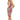 Numoco 379-1 BOYKA Fitted dress with an envelope neckline - red boho pattern - Street Rider Apparel