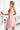 Numoco 393-2 ROSALIA Feminine dress with an envelope neckline and bows - powder pink - Street Rider Apparel