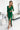 Numoco 404-1 Shiny dress with a neckline and a slit on the leg - green - Street Rider Apparel