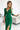 Numoco 404-1 Shiny dress with a neckline and a slit on the leg - green - Street Rider Apparel