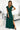 Numoco 411-1 CRYSTAL long shimmering dress with a neckline - green - Street Rider Apparel