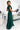 Numoco 411-1 CRYSTAL long shimmering dress with a neckline - green - Street Rider Apparel