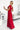 Numoco 411-2 CRYSTAL long shimmering dress with a neckline - red - Street Rider Apparel