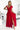 Numoco 411-2 CRYSTAL long shimmering dress with a neckline - red - Street Rider Apparel