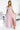 Numoco 411-6 CRYSTAL long shimmering dress with a neckline - dirty pink - Street Rider Apparel