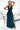 Numoco 467-1 LOUISE brocade long dress with a neckline and a leg slit - green - Street Rider Apparel