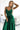 Numoco 512-1 JULIET elegant long satin dress with a neckline - green - Street Rider Apparel