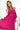 Numoco Basic 414-4 KLARA pleated dress with a belt and a neckline - fuchsia - Street Rider Apparel