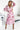 Numoco Basic 472-1 Chiffon midi dress with long sleeves and a neckline - light pink flowers on a white background - Street Rider Apparel