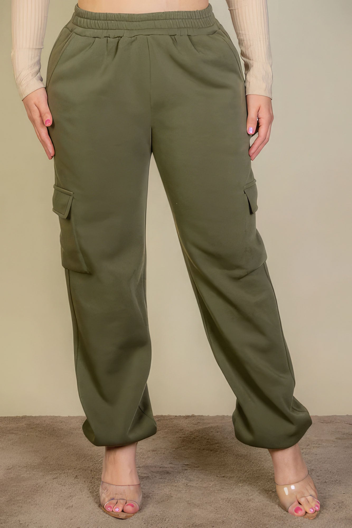 Plus Size Side Pocket Drawstring Waist Sweatpants - Street Rider Apparel