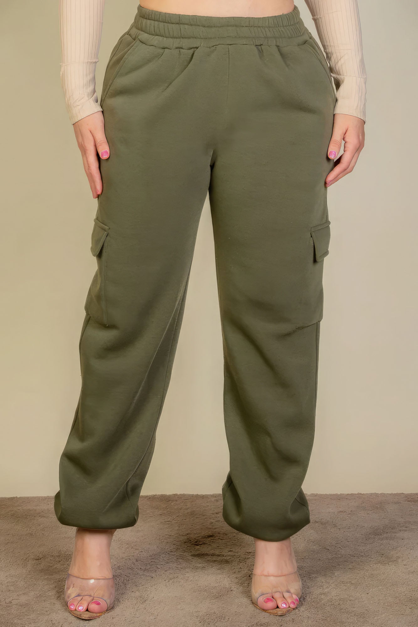 Plus Size Side Pocket Drawstring Waist Sweatpants - Street Rider Apparel