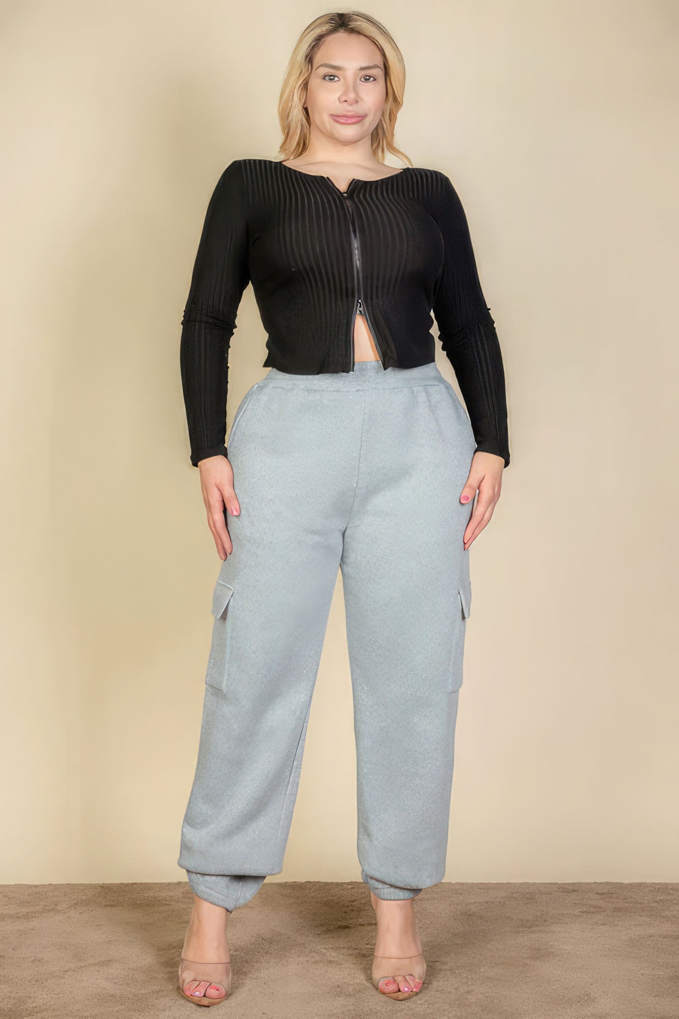 Plus Size Side Pocket Drawstring Waist Sweatpants - Street Rider Apparel