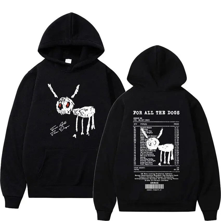 Rapper Drake For All The Dogs Letter Hoodie - Street Rider Apparel