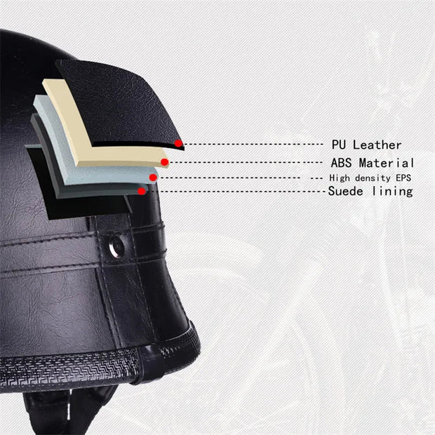 Retro Half Motorcycle Helmet - Street Rider Apparel