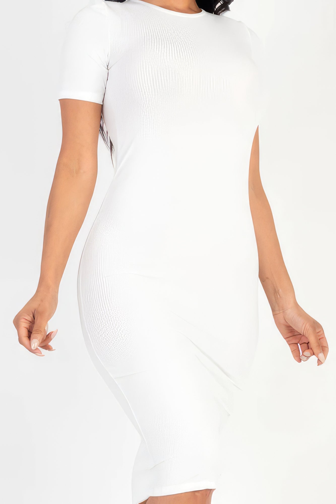 Ribbed Bodycon Midi Dress - Street Rider Apparel