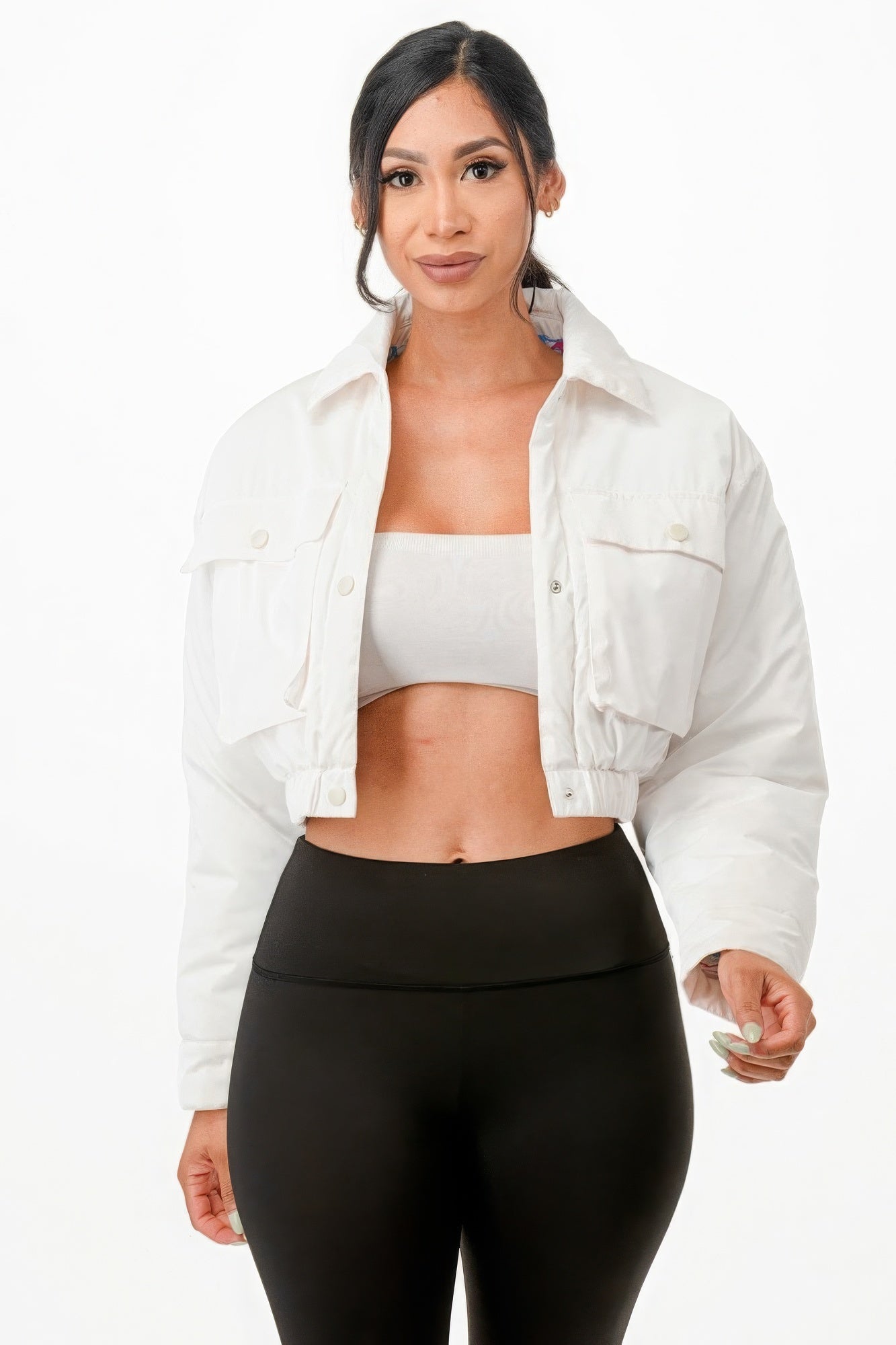 Shiny Puffer Bomber Jacket - Street Rider Apparel