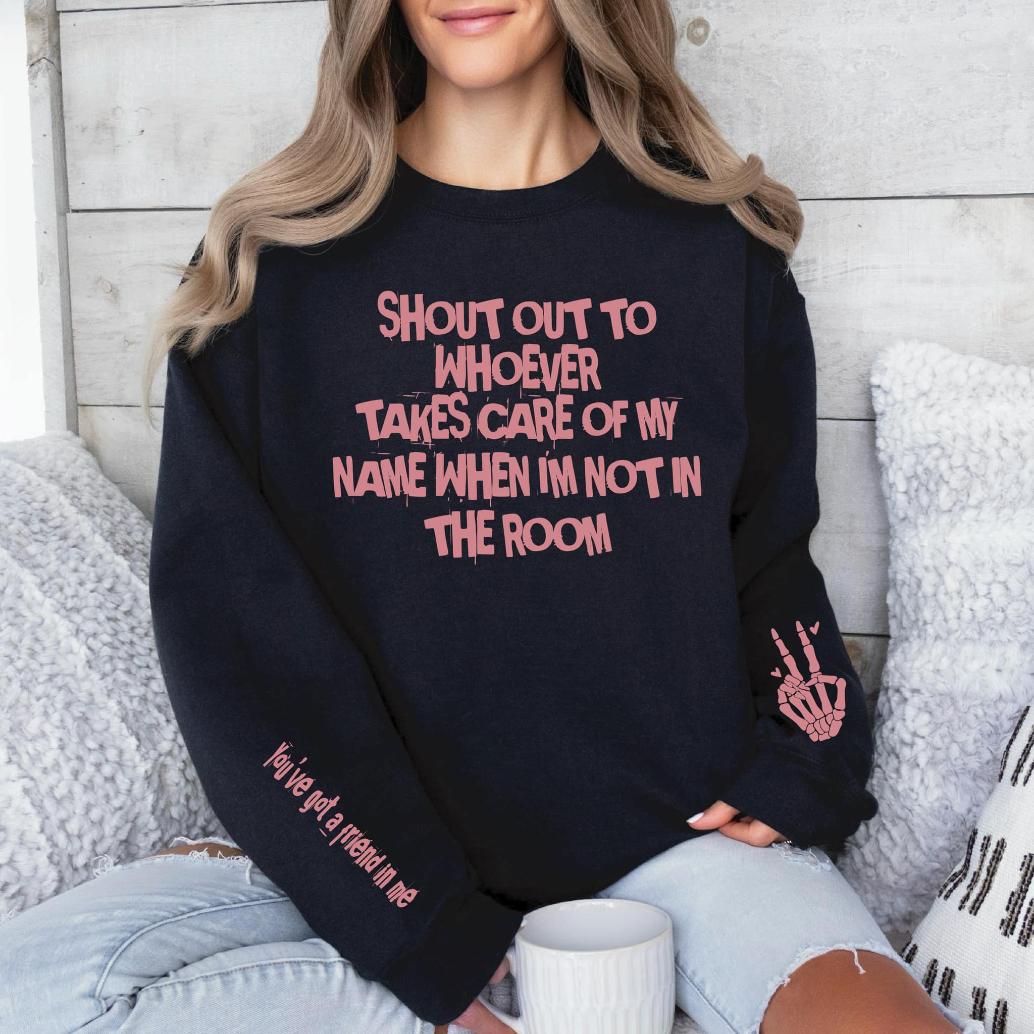 Shout Out ~ With Sleeve Accents Sweatshirt - Street Rider Apparel