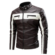 Spliced Fleece Leather Jacket - Street Rider Apparel