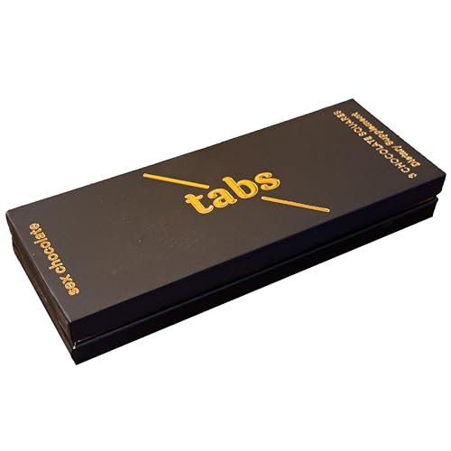 Tabs Chocolate Bars (1 Box) | Dark Chocolate Bar to Improve Mood & Performance | Vitality, Arousal and Energy | Vegetarian, Gluten-Free for Men & Women - Street Rider Apparel