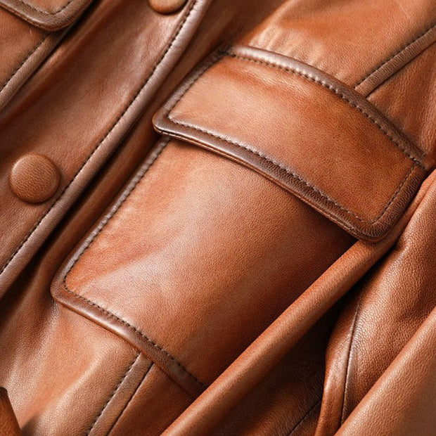 Temperament Sheepskin Leather Leather Belt Looks Thin - Street Rider Apparel