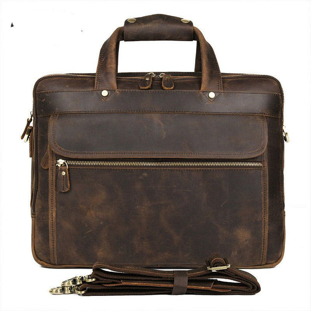 Top Qaulity Brand Briefcase Bag For Men Male Business Bag Vintage Designer - Street Rider Apparel
