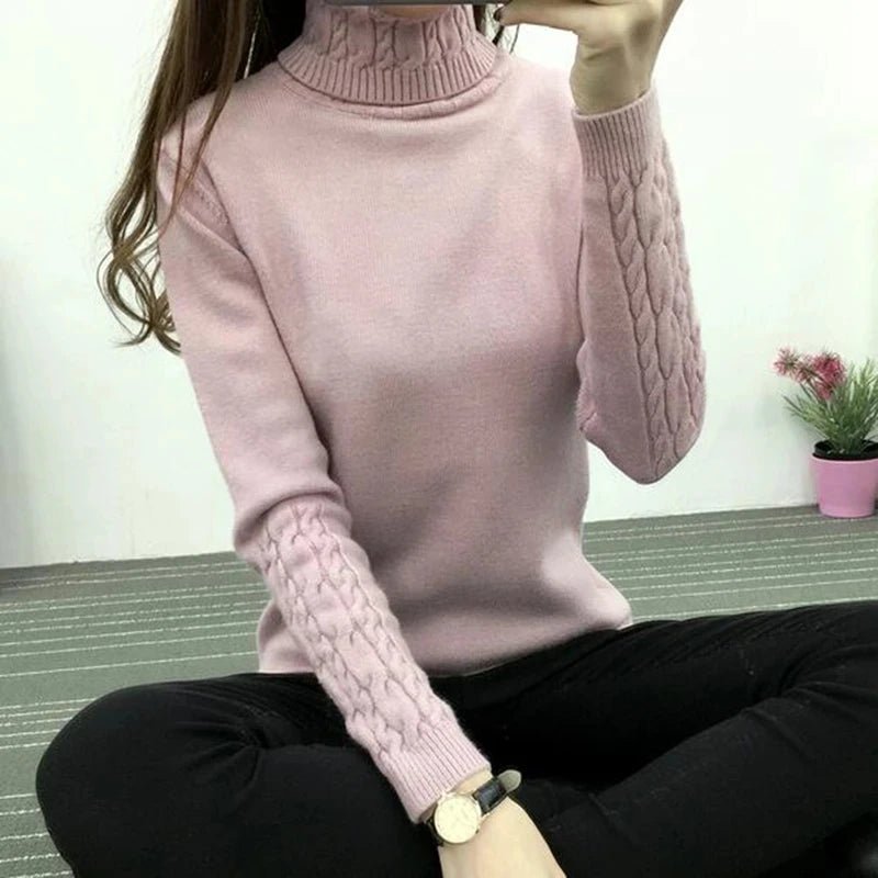 Women Turtleneck Winter Sweater Women 2023 Long Sleeve Knitted Women Sweaters And Pullovers Female Jumper Tricot Tops LY571 - Street Rider Apparel