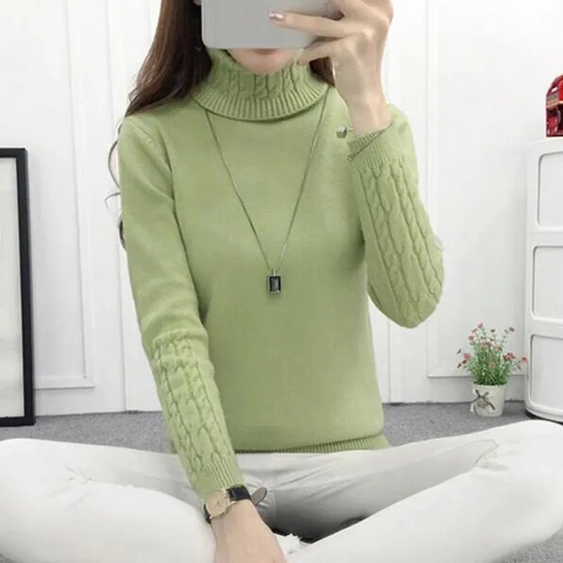 Women Turtleneck Winter Sweater Women 2023 Long Sleeve Knitted Women Sweaters And Pullovers Female Jumper Tricot Tops LY571 - Street Rider Apparel