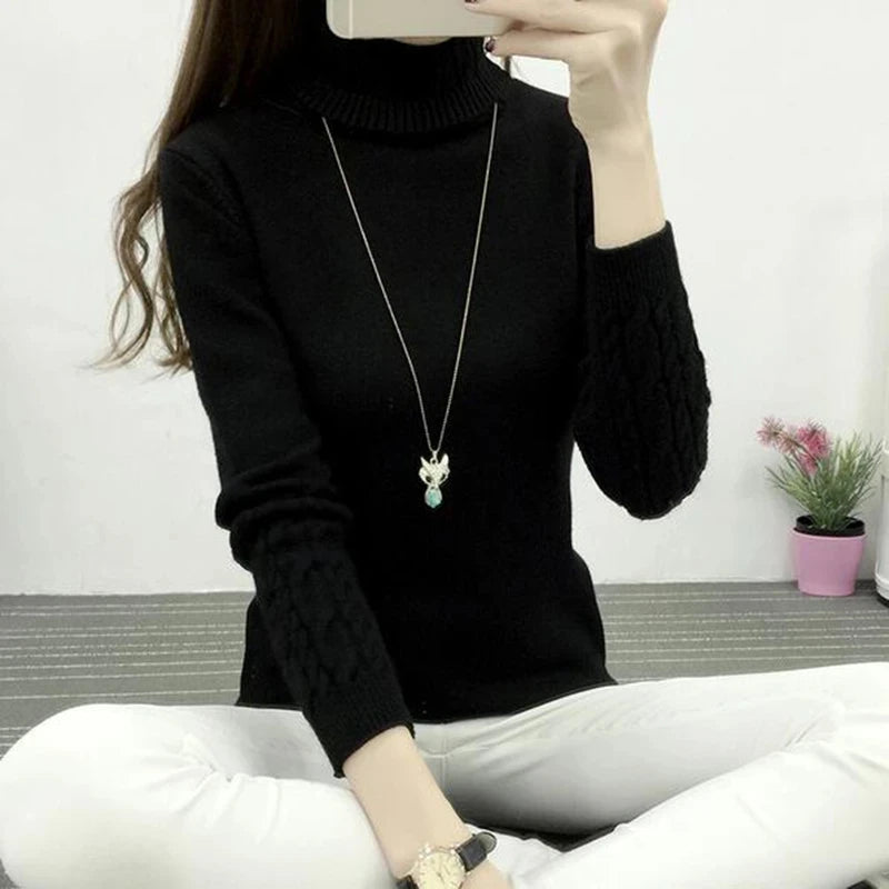 Women Turtleneck Winter Sweater Women 2023 Long Sleeve Knitted Women Sweaters And Pullovers Female Jumper Tricot Tops LY571 - Street Rider Apparel