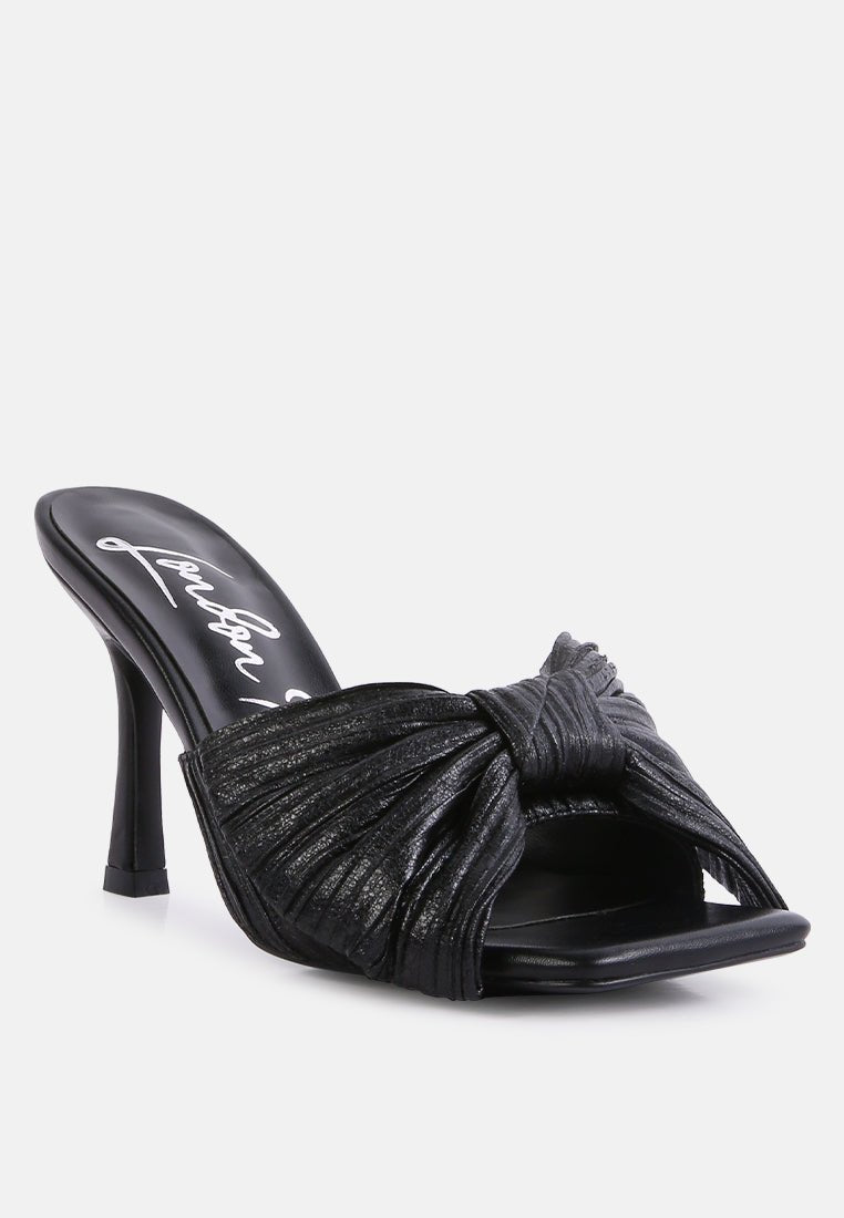 wonderbuz high heeled bow slider sandals - Street Rider Apparel